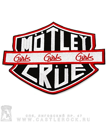 нашивка на спину motley crue "girls girls girls" (вышивка)