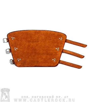 напульсник кожаный широкий с гравировкой молот тора (на пряжках)