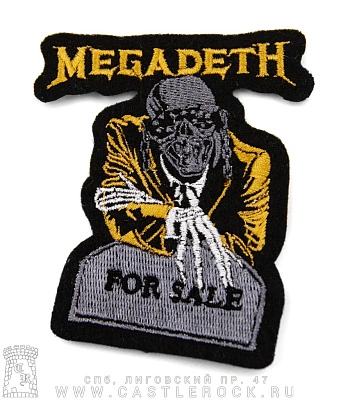 нашивка megadeth "peace sells... but who's buying?" (резная, вышивка)