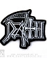нашивка death (лого белое, вышивка)