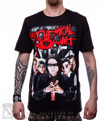 футболка my chemical romance (группа, принт большой)