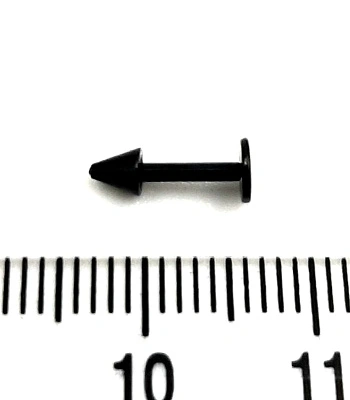 Лабрет Сталь Черный с Шипом 1,2 х 6 х 3