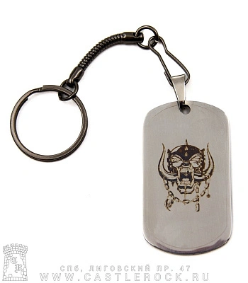 брелок жетон с гравировкой motorhead lemmy