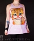 туника кот в очках (розовая)