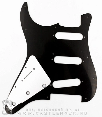 накладка для электрогитары strat 3s (черная)