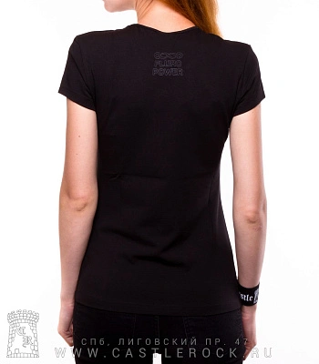 женская футболка волк (желтые глаза, светится)