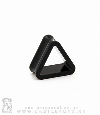 Тоннель Акрил Треугольник (черный) 18 мм