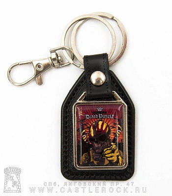 брелок прямоугольный на подкладке five finger death punch "war is the answer"