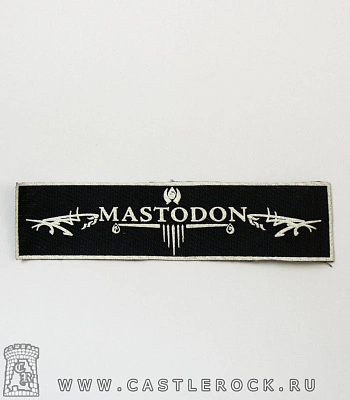 нашивка mastodon (лого ч/б)