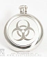фляга стальная с гравировкой и стеклом biohazard 5 oz