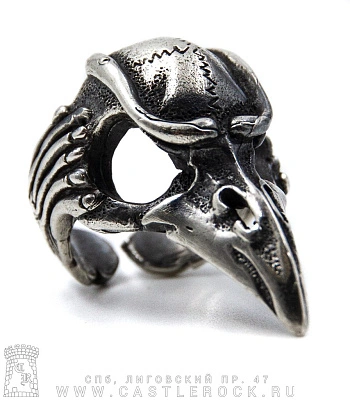кольцо кутх (череп ворона, разъемное)