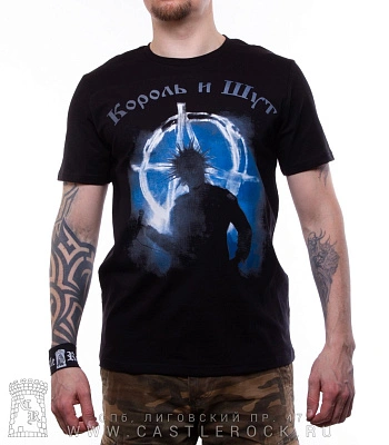 футболка король и шут горшенев (синий принт)