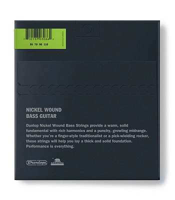 струны dunlop для бас-гитары никелированные dbn50110