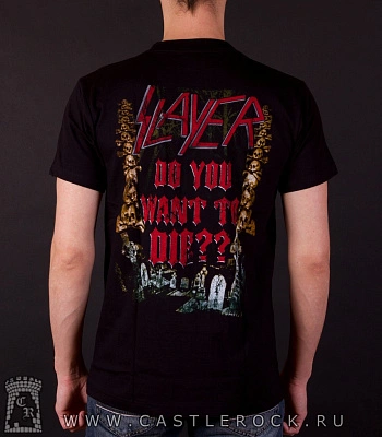 футболка slayer (череп в зеленой каске)