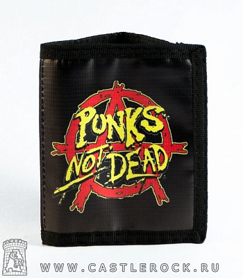 кошелек anarchy анархия punks not dead (надпись желтая, к/з)