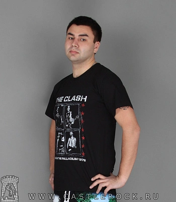 футболка clash "live at the palladium 1979"