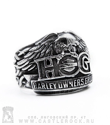 кольцо harley-davidson "harley owners group" (орел)
