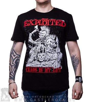 футболка exploited "chaos is my life"