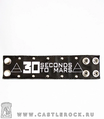 напульсник 30 seconds to mars (надпись белая)