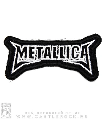 нашивка metallica (лого белое, вышивка)