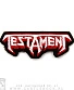 нашивка testament (лого белое с красным, вышивка)