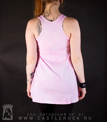 туника кот рыжий довольный (розовая)