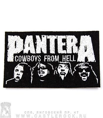 нашивка pantera "cowboys from hell" (группа, вышивка)