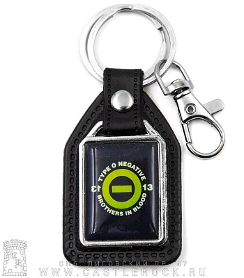 брелок прямоугольный на подкладке type o negative "brothers in blood 13"