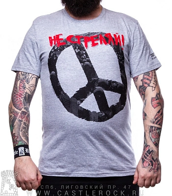 футболка ддт "не стреляй" (серая)