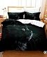 комплект покрывало с чехлами на подушки кот черный