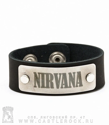 браслет кожаный nirvana (широкий)