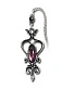 серьга alchemy gothic (алхимия готик) e232 midnight ear chain