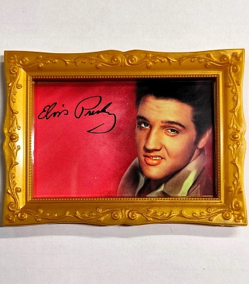 магнит прямоугольный elvis presley (красный фон, багет)