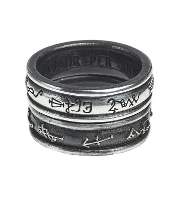 кольцо alchemy gothic (алхимия готик) r212 demon black & angel white