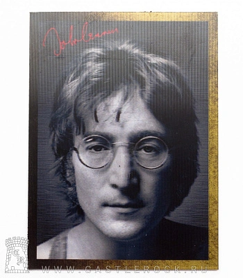 магнит прямоугольный 3d beatles john lennon (ч/б, голограмма)