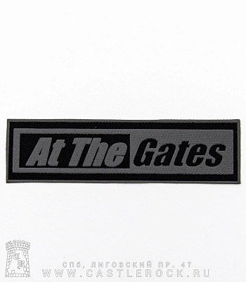 нашивка at the gates (лого серое)