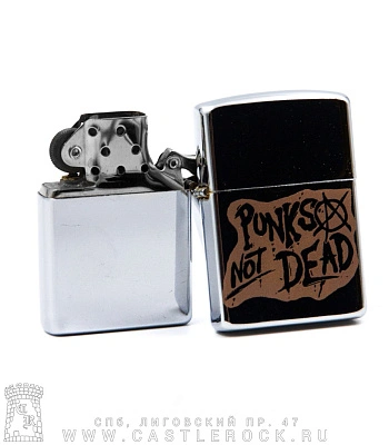 зажигалка с гравировкой punks not dead 1