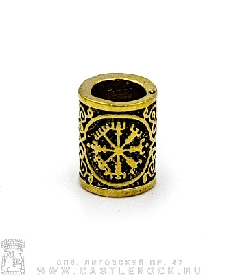 украшение для волос и бороды вегвизир компас викингов (бронза)