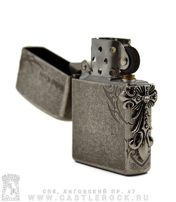 зажигалка фирменная крест "tribal cross" (сбоку, страз)