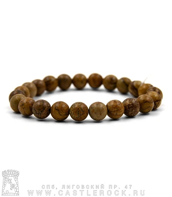 браслет из натурального камня яшма песочная (8 мм)