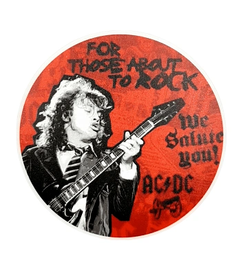 наклейка виниловая ac/dc "for those about to rock" (круглая)