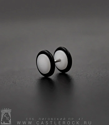 Обманка Плага Сталь с Акриловыми Шайбами (белая, с резинками) 1,2 х 6 х 8/8