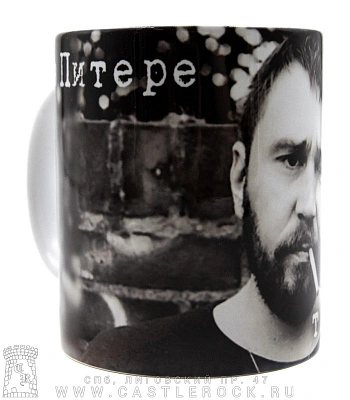 кружка ленинград с. шнуров "в питере тире пить!" (крупный план)