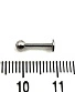 Лабрет Сталь с Шариком со Стразом (прозрачным) 1,2 х 8 х 3