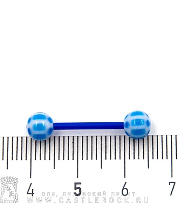 Штанга Биофлекс с Акриловыми Шариками Полосы (синяя) 1,6 х 14-15 х 6/6