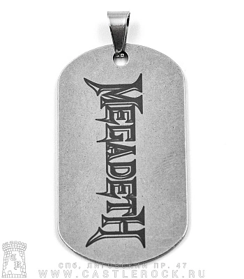 жетон с гравировкой megadeth