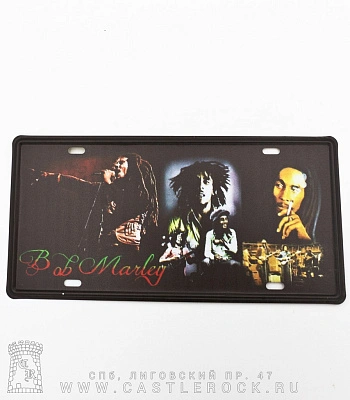 табличка номерной знак bob marley