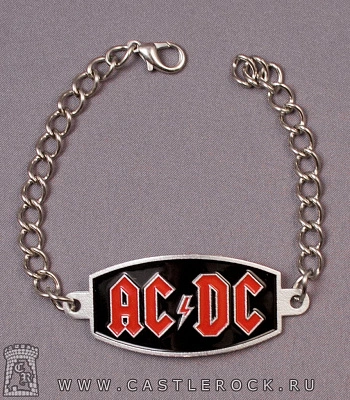 браслет на цепочке ac/dc