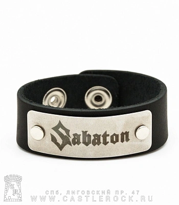 браслет кожаный sabaton (широкий)