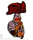нашивка death "leprosy" (лого красное, вышивка)